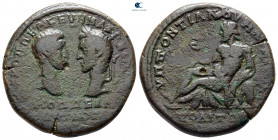 Moesia Inferior. Marcianopolis. Macrinus with Diadumenian as Caesar AD 217-218. Bronze Æ