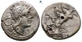 T. Cloelius 128 BC. Rome. Fourreè Denarius