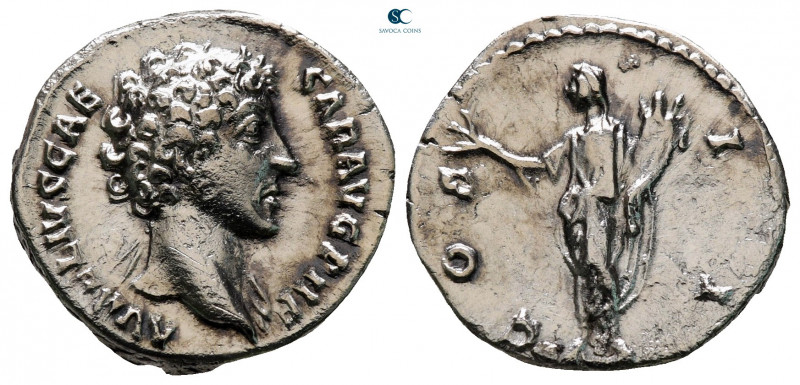 Marcus Aurelius, as Caesar AD 139-161. Rome
Denarius AR

19 mm, 3,22 g


...