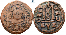 Justinian I AD 527-565. Cyzicus. Follis or 40 Nummi Æ