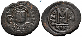 Maurice Tiberius AD 582-602. Nikomedia. Follis or 40 Nummi Æ