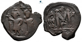 Heraclius with Heraclius Constantine AD 610-641. Nikomedia (?). Follis or 40 Nummi Æ