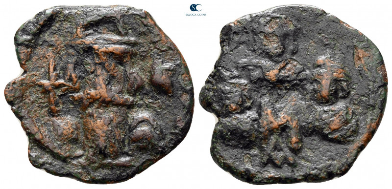 Constans II, with Constantine IV, Heraclius, and Tiberius AD 641-668. Constantin...