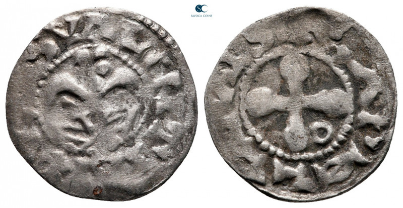 France. Provincial. Valence. Anonymous Bishops AD 1100-1200. 
Denier AR

18 m...