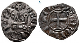 Principality of Achaea. Isabelle de Villehardouin AD 1297-1301. Denier Tournois BI