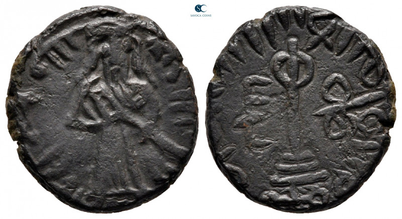 Umayyad Caliphate. Time of 'Abd al-Malik ibn Marwan AH 65-86. 
Fals Æ

19 mm,...