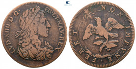France. Louis XIV 'the Sun King' AD 1643-1715. jeton CU