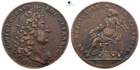 France. Louis XIV 'the Sun King' AD 1643-1715. Jeton Cu