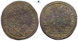 France. Louis XIV 'the Sun King' AD 1643-1715. Jeton Cu