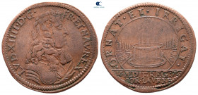 France. Louis XIV 'the Sun King' AD 1643-1715. Jeton Cu