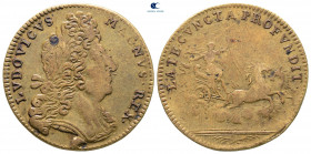France. Louis XIV 'the Sun King' AD 1643-1715. Jeton Cu