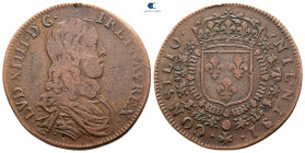 France. Louis XIV 'the Sun King' AD 1643-1715. Jeton Cu