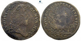 France. Louis XIV 'the Sun King' AD 1643-1715. Jeton Cu