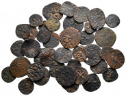 Lot of ca. 40 medieval bronze coins / SOLD AS SEEN, NO RETURN!very fine