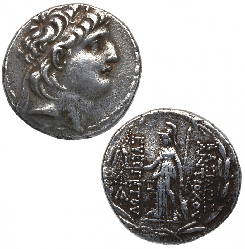 138-129 a.C. Imperio Seléucida. Antíoco VII. Tetradracma. S-7092. Ag. 16,34 g. B...