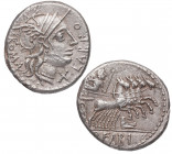 124 aC. Gens Fabia. Roma. Denario. Ag. 3,24 g. Atractiva. EBC-. Est.130.