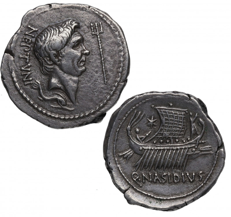 79-51 aC. Pompeyo El Grande (79-51 aC). Denario. Ag. 3,68 g. RARA y más así. Bel...