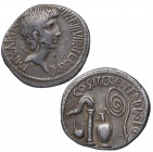 27 aC-14 dC. Octavio Augusto (27 aC - 14 dC). Volante. Denario. Ag. 3,46 g. Atractiva. Buen ejemplar. MBC+ / EBC-. Est.550.