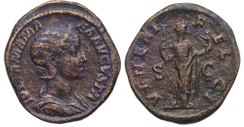225-235 d. C. Julia Mamea. Roma. Sestercio. RIC 697. Ae. 20,08 g. IVLIA MAMAEA A...