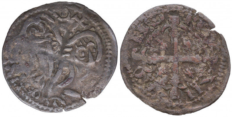 1188-1230. Alfonso IX (1188-1230). Ceca borrosa, asemeja Compostela. Dinero. Ve....