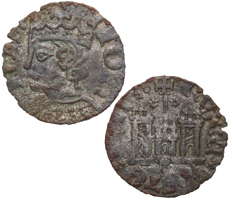 (1379-1390). Juan I (1379-1390). Coruña. Dinero. Ve. 0,70 g. Extraordinario ejem...