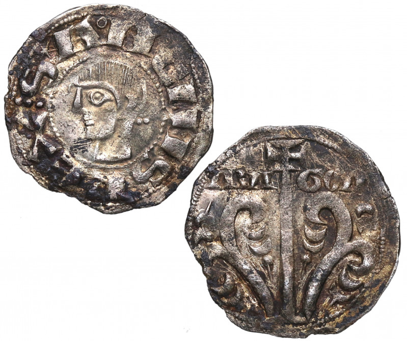 1063-1094. Sancho Ramirez . Aragón. Dinero. Ag. 0,92 g. SANCHIS REX: Izquierda, ...