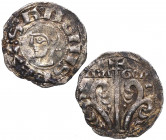 1063-1094. Sancho Ramirez . Aragón. Dinero. Ag. 0,92 g. SANCHIS REX: Izquierda, busto de cabeza descubierta de Sancho Ramírez /ARAGÓN, cruz larga con ...