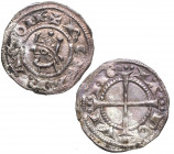 1196-1209. Alfonso I de Aragon. Provenza-Marsella. Dinero. Ag. 0,44 g. Rara y más así. EBC-. Est.350.