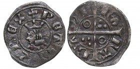 Pedro III de Aragón (1276-1285). Barcelona. Óbolo. Ag. 0,47 g. Atractiva. EBC-. Est.125.