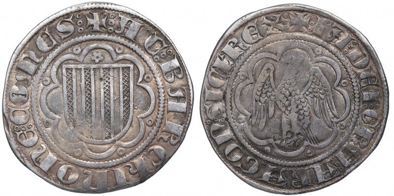 Jaime II de Aragón (1291-1327). Sicilia. Pirral. Ag. 3,13 g. Bello color. MBC+. ...