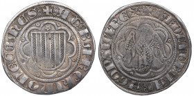 Jaime II de Aragón (1291-1327). Sicilia. Pirral. Ag. 3,13 g. Bello color. MBC+. Est.150.