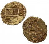(1625). Felipe IV (1621-1665). Madrid. 2 escudos. V. A&C 1774. Au. 6,74 g. Bella. Brillo original. MUY escasa y más así. EBC-. Est.2100.