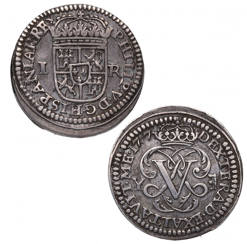 1707. Felipe V (1700-1746). 1 Real. Y. A&C 621. Ag. 3,02 g. EBC. Est.200.