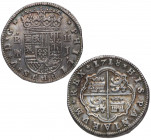 1718. Felipe V (1700-1746). Segovia. 2 Reales. J. A&C 945. Ag. 6,22 g. Bella. Preciosa pátina. EBC / EBC+. Est.300.