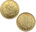 1787. Carlos III (1759-1788). Madrid. 4 escudos. DV. A&C 1793. Au. 13,65 g. Muy bella. Brillo original. SC- / SC. Est.1500.