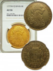 1777. Carlos III (1759-1788). Madrid. 8 escudos. PJ. A&C 1263. Au. Bella. NGC AU 58. EBC+. Est.2750.