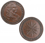 Carlos IV (1788-1808). Proclamación Carlos IV Carmona. Cu. 12,43 g. Bella. Muy Rara. EBC+. Est.110.