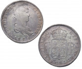 1821. Fernando VII (1808-1833). Zacatecas. 8 Reales. RG. A&C 1465. Ag. 27,18 g. MBC+. Est.0.