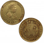 1813. Fernando VII (1808-1833). Madrid. 2 Escudos. IJ. A&C 1613. Au. 6,73 g. Atractiva. Escasa. EBC. Est.900.
