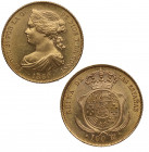 1860. Isabel II (1833-1868). Madrid. 100 reales. A&C 787. Au. 8,31 g. Bella. Brillo original. SC-. Est.500.