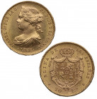1868*73. Isabel II (1833-1868). Madrid. 10 Escudos. A&C 41. Au. 8,35 g. Bella. Brillo original. SC-. Est.600.