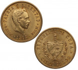 1915. Cuba. 5 pesos. Au. 8,36 g. Bella. Brillo original. SC-. Est.500.