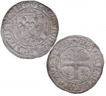 1380-1422. Francia medieval. Carlos VI. Tournai. Blac Guenar. Ag. 2,80 g. Atractiva. Rara así. EBC. Est.150.