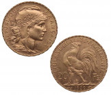 1909. Francia. 20 francos. Au. 6,47 g. Bella. Brillo original. SC-. Est.350.