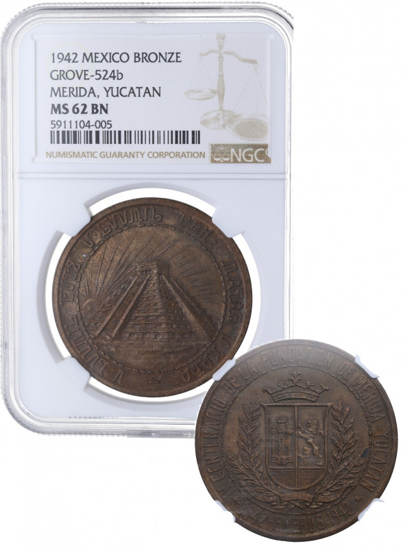 1942. México. Cuatricentenario de la Fundación de Mérida. Ae. Encapsulada por NG...
