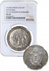 1963. México. Cuatricentenario de la fundación de Durango. Ag. Encapsulada por NGC en MS 64. Bellísimo relieve. SC. Est.175.