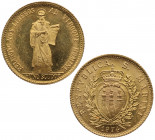 1974. San Marino. 1 escudo. Au. 3,01 g. Bella. Brillo original. Acuñación Proof. SC. Est.200.