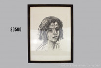 Oskar KOKOSCHKA (1886 Pöchlarn -1980 Montreux) "Esther", Portrait eines jungen Mädchens aus der Serie "Töchter des Bundes", Lithografie, unten rechts ...