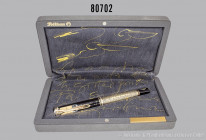 PELIKAN TOLEDO M900 Luxus-Füllfederhalter, Beschlagwerk aus Sterlingsilber, Länge ca. 12,7 cm, 18 ct. Goldfeder, Z 0, OVP