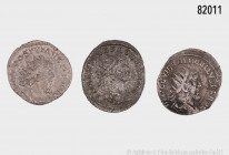 Konv. 3 Antoniniane, Postumus, Probus und Trebonianus Gallus, sehr schön, aus alter deutscher Sammlung, bitte besichtigen